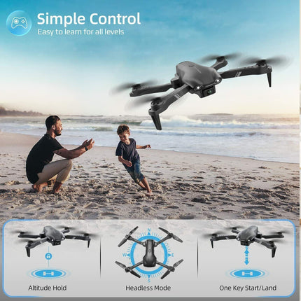 V13 RC Drone with 6K HD Dual Camera – WiFi FPV Foldable Quadcopter – Smart Obstacle Avoidance – 2 Batteries Included for Long Flight Time