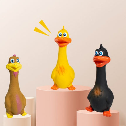 3-Pack Screaming Chicken Dog Toys – Eco-Friendly Latex Squeaky Chew Toy – Hilarious Interactive Sound Toy for Small, Medium & Large Dogs