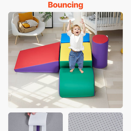 5-Piece Foam Climbing Blocks for Toddlers – Purple Soft Play Set