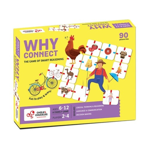 "Why Connect?" Educational Puzzle Game for Kids – Picture Connection Logic Cards – Early Learning Cognition & Association Toy for Toddlers