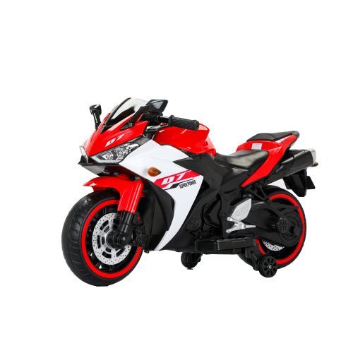 12V Kids Electric Ride-On Motorcycle with Training Wheels