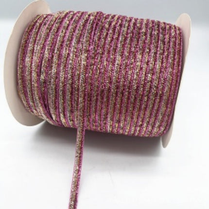 6mm Single-Sided Flocked Nylon Ribbon for Gift Wrapping