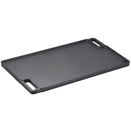 Heavy-Duty Cast Iron Griddle for Gas Stove & BBQ – Large Rectangular Non-Stick Double Play Pan – Perfect for Steaks & Pancakes
