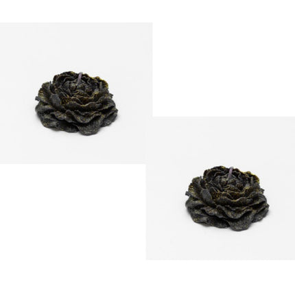 Sexy Low-Temperature Candles – 40°C Safe Melting Wax – Peony & Rose Flower Shape with Gold Gilding – Sensual Romantic Gift for Couples
