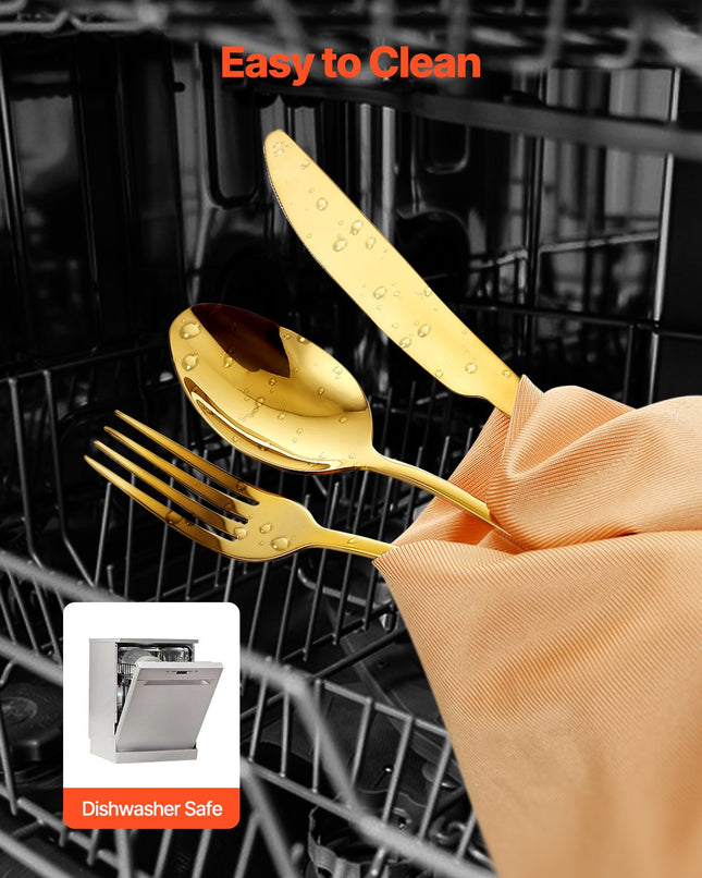 100-Piece Family Silverware Set – Service for 20 – Premium Stainless Steel Flatware Kit