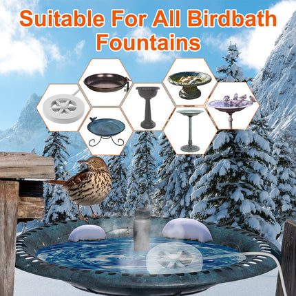 70W Bird Bath Heater for Outdoors Winter – Thermostatically Controlled Bird Bath De-icer – Waterproof Aluminum Alloy Water Heater with Auto Shut-off