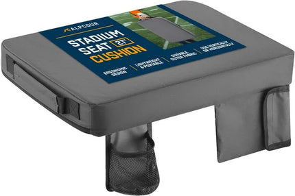 Extra Thick Portable Stadium Seat Cushion – 3-Inch Waterproof Bleacher Pad with Cup Holder for Sports Fans & Outdoor Events