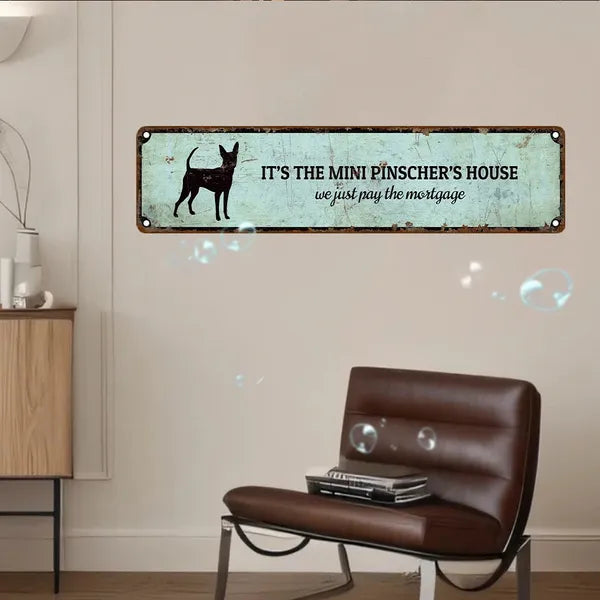 Miniature Pinscher Vintage Aluminum Sign – Retro Wall Decor Plaque for Dog Lovers, Home Bar & Garage