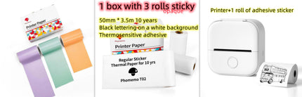 Mini Portable Thermal Printer - Wireless Bluetooth Pocket Printer for Photos, Study Notes & Labels - Inkless Mobile Photo Printer for iOS & Android