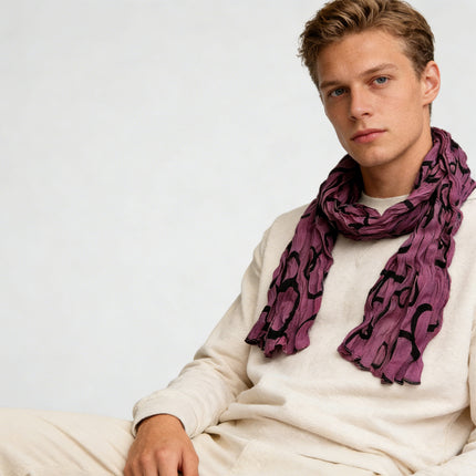 Vibrant Crinkle Texture Fashion Scarf – Soft Lightweight Neck Wrap and Shawl for Daily Wear, Travel & Gifting