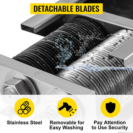 750W High-Torque Electric Meat Shredder – Industrial 3mm Blade Slicer for High-Volume Food Processing