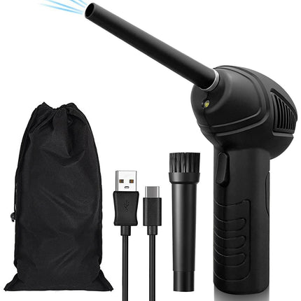 3-in-1 Cordless Air Duster & Vacuum – Portable Electric Air Blower for Computer Cleaning – Rechargeable Dust Blower for Car, Home & Pet Hair