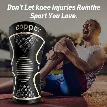 Copper Knee Compression Sleeves (1 Pair) – Ultimate Support for Joint Pain Relief, Recovery & Sports Performance – Men & Women