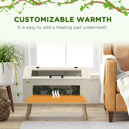 30 Gallon Reptile Terrarium – Glass Habitat Tank for Lizards, Snakes & Amphibians – Full Screen Top with Secure Locking System