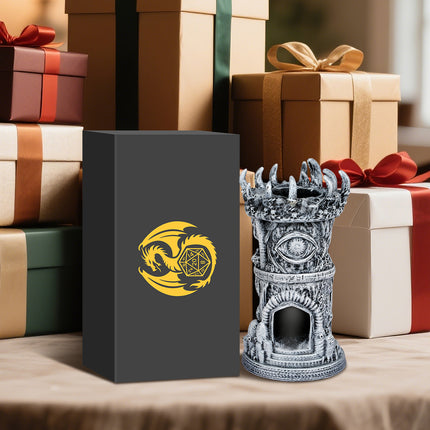 Cyclops Beholder Dice Tower – Hand-Painted Resin Fantasy Dice Roller – Tabletop RPG Accessory for D&D, Pathfinder & Board Games – Unique Gaming Decor