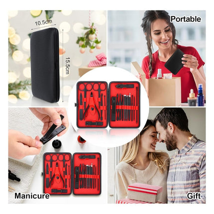 Ultimate 18-in-1 Luxury Nail Kit – Rainbow Edition Pedicure & Facial Care Set with Case