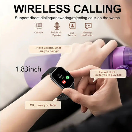 Luxury Round Screen Smartwatch – Bluetooth Call & Message Alerts – Premium Metal Band Fitness Tracker with Heart Rate & Sleep Monitor