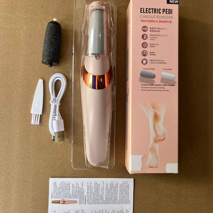 Electric Foot Callus Remover – Professional Rechargeable Foot Grinder – Portable Pedicure Tool for Dead Skin & Cracked Heels
