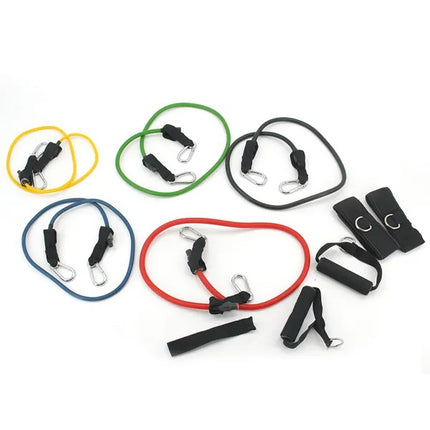 5-Piece Resistance Loop Band Set – Elastic Exercise Bands for Home Fitness, Yoga & Pilates – 5 Levels of Resistance with Carry Bag