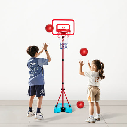 Height-Adjustable Kids Basketball Hoop – Portable Outdoor Basketball Goal System – Durable Backboard & Stand for Backyard & Driveway – Junior Sports Equipment