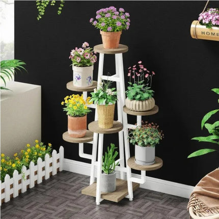 Modern Multi-Tiered Plant Stand – Stylish Indoor Flower Pot Holder – Vertical Space-Saving Shelf for Living Room, Balcony & Patio