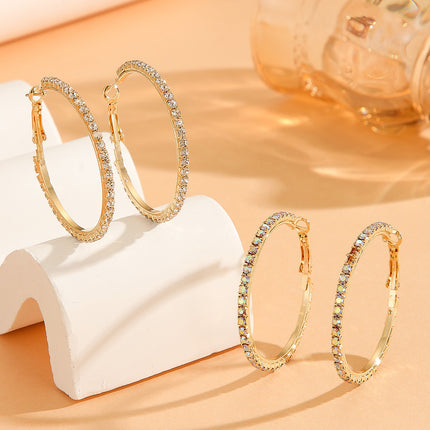 Elegant Princess-Style Zircon Inlaid Earrings – Luxury Large Drop Earrings for Women – Wedding, Party & Special Occasion Jewelry