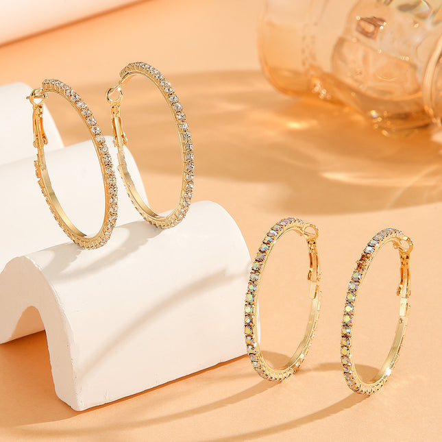 Elegant Princess-Style Zircon Inlaid Earrings – Luxury Large Drop Earrings for Women – Wedding, Party & Special Occasion Jewelry