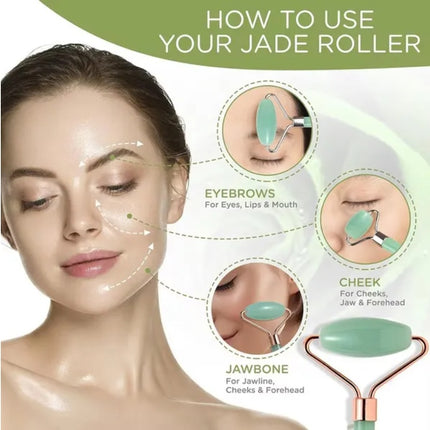 Ultimate Facial Sculpting Duo – Gua Sha Scraping Tool & Anti-Wrinkle Face Roller
