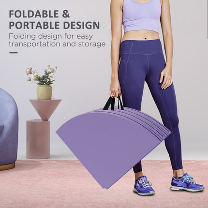 Foldable Gymnastics Mat – Tri-Fold Thick Crash Mat for Home Gym, Yoga & MMA – High-Density Foam Exercise Padding with Carrying Handles
