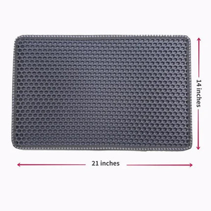 Non-Slip Cat Litter Trapping Mat – High-Density PVC Fiber Mesh Mat – Waterproof & Soft Surface Kitty Litter Catcher for Indoor Cats