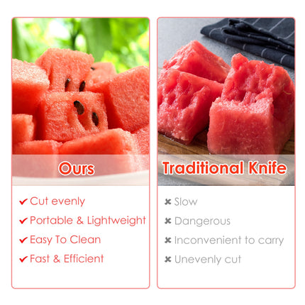 Multi-Pack Watermelon Cutter & Server – 2-in-1 Stainless Steel Fruit Fork & Slicer Tools for Picnics & BBQ