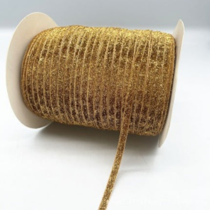 6mm Single-Sided Flocked Nylon Ribbon for Gift Wrapping