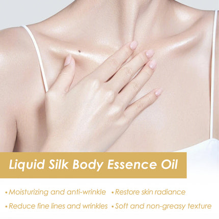 Liquid Silk Body Essence Oil – Hydrating & Firming Daily Moisturizer for Smooth, Radiant Skin