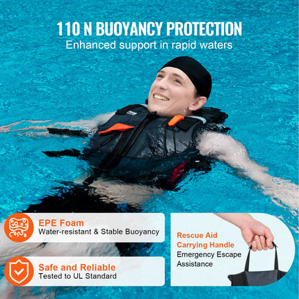 Professional 110N Buoyancy Life Vest – PFD Safety Jacket for Men & Women – High-Performance Life Jacket for Kayaking, Rafting & Boating