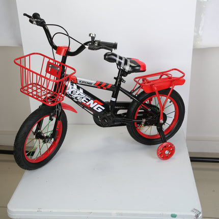 16" Kids Bike with Training Wheels & Helmet – Complete Bicycle Set for Boys 4-7 Years Old – Includes Front Basket, Rear Seat & Chain Guard