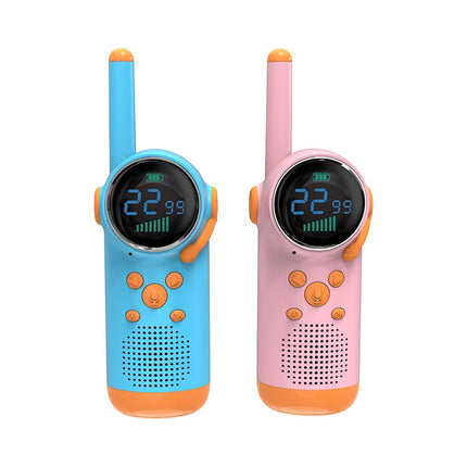 Kids Walkie Talkies 2-Pack – Blue & Pink Long Range Two-Way Radios – Clear Voice Adventure Toys for Boys & Girls – Perfect for Camping & Outdoor Games