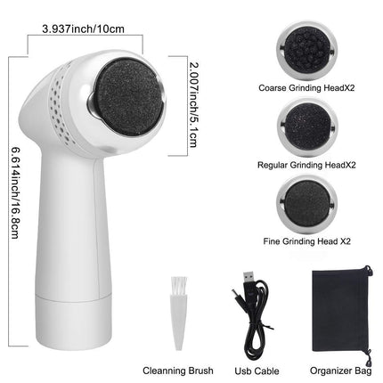 PediVac™ Electric Foot Grinder – Vacuum Adsorption Callus Remover with 2 Heads