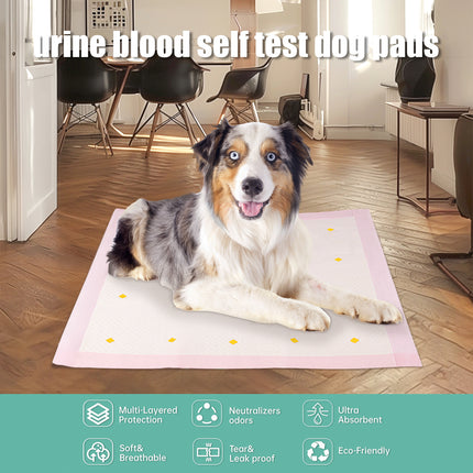 Smart Health-Indicator Dog Training Pads – Early Disease Detection Urine Pads – Color-Changing pH Monitoring Pee Pads for Dogs & Cats