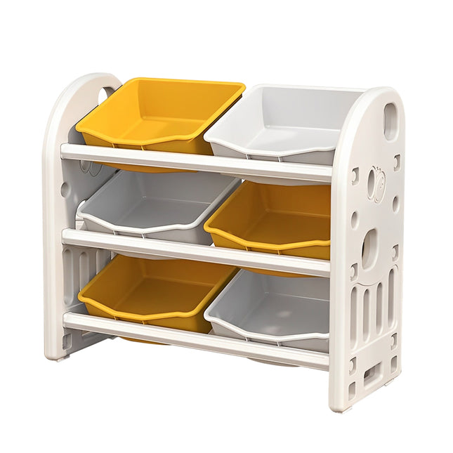 Kids Toy Storage Organizer with 6 Removable Bins – Multi-Functional Nursery Furniture – Toddler Storage Shelf for Playroom & Bedroom