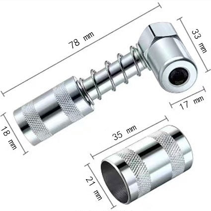 Heavy-Duty Grease Gun Coupler Sleeve – Leak-Free NPT 1/8 Carbon Steel Adapter for Automotive & Machinery Lubrication