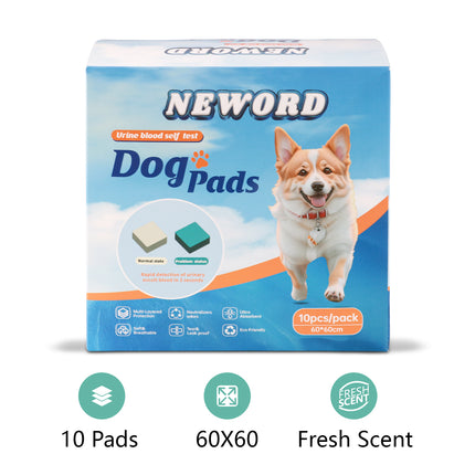 Smart Health-Indicator Dog Training Pads – Early Disease Detection Urine Pads – Color-Changing pH Monitoring Pee Pads for Dogs & Cats