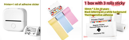 Mini Portable Thermal Printer - Wireless Bluetooth Pocket Printer for Photos, Study Notes & Labels - Inkless Mobile Photo Printer for iOS & Android