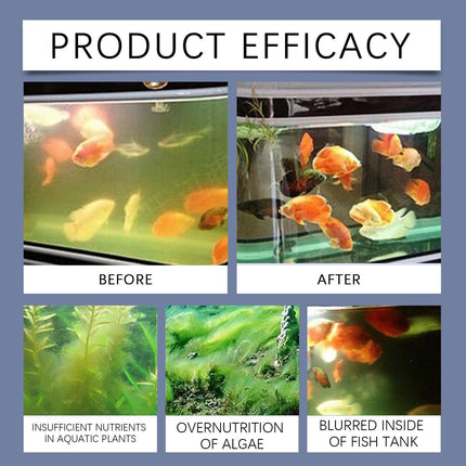 Yebang Professional Aquarium Water Clarifier – Rapid Cloudiness Remover for Crystal Clear Fish Tanks – Safe for All Fish & Plants