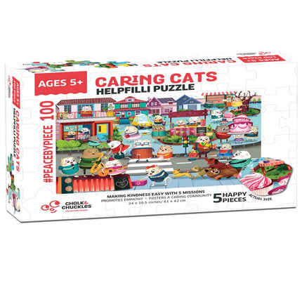 Caring Cats Jigsaw Puzzle – Educational Kindness & Empathy Game for Kids – Social-Emotional Learning Toy – Premium Quality Pieces