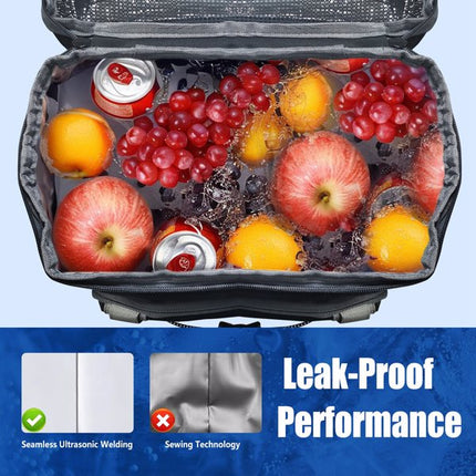 Leakproof Cooler Backpack – 36-Can Large Capacity Insulated Backpack – 25L Waterproof Soft Cooler Bag for Hiking, Camping, Beach & Picnic