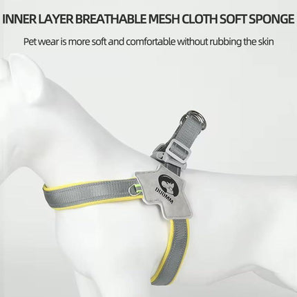 Luxury Suede Pet Harness and Leather Leash Set – Reflective Soft Puppy Harness – No-Pull & No-Choke Comfort Vest for Small Dogs and Cats