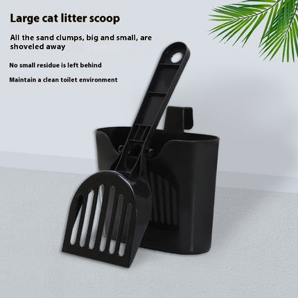Long-Handled Metal Cat Litter Scoop – Deep Shovel Sifter with Ergonomic Grip – Fine Mesh Kitty Litter Scooper for Easy Cleaning