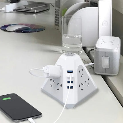 13-in-1 Triangle Wireless Charging Station – All-in-One Desktop Hub with Clock, Calendar & Night Light – Fast Charger for iPhone, Watch & AirPods