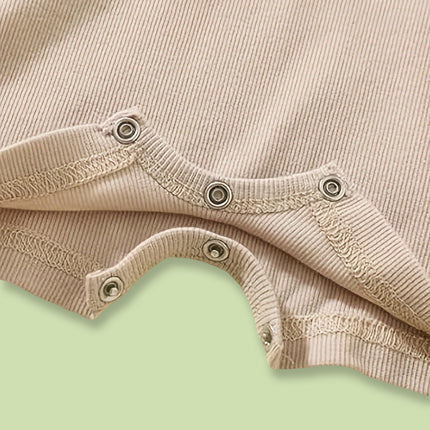 3-Pack Baby Boys Ribbed One-Piece Rompers – Long Sleeve Cotton Button Jumpsuit Set – Soft & Stretchy Essential Sleepwear