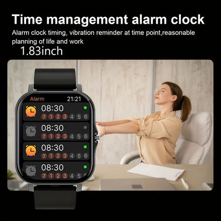 Luxury Round Screen Smartwatch – Bluetooth Call & Message Alerts – Premium Metal Band Fitness Tracker with Heart Rate & Sleep Monitor